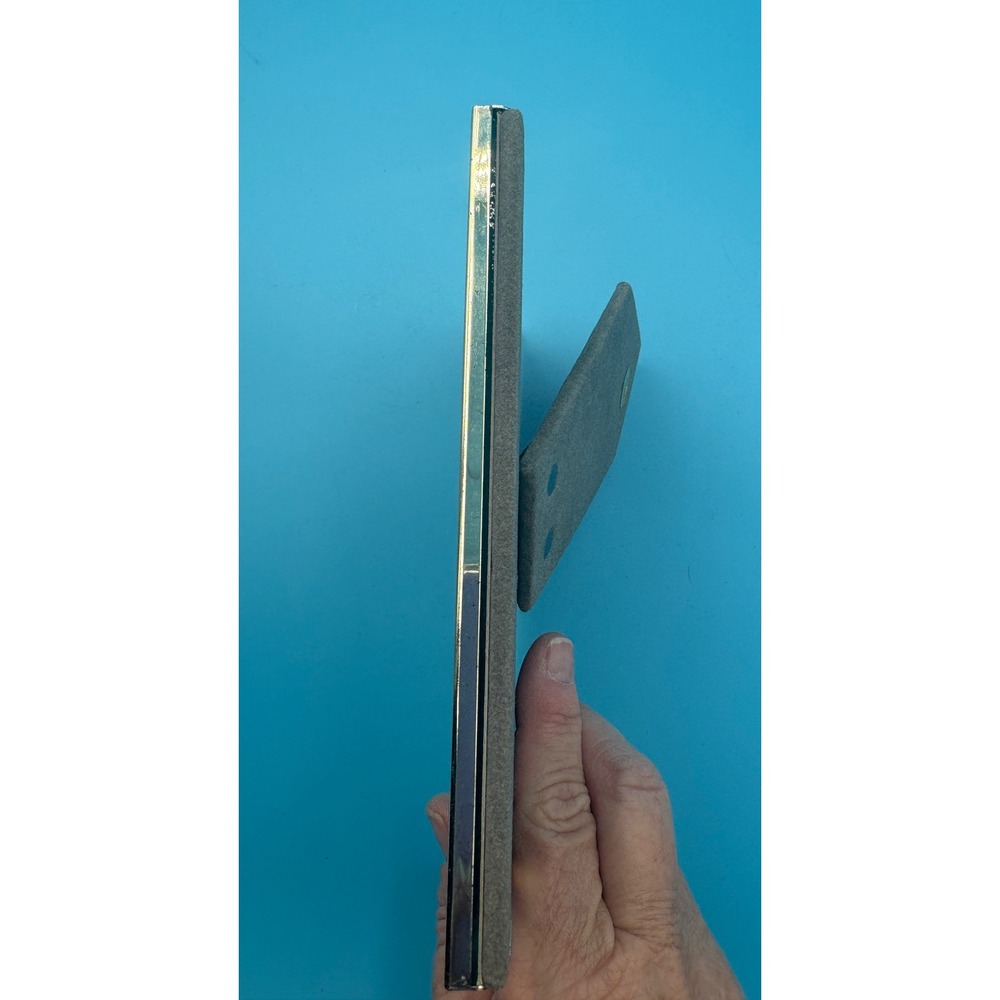 Vintage Y2K Silver Plated‎ 4x6 Picture Frame Wide Metal Border Minimalist Modern - Picture 9 of 10